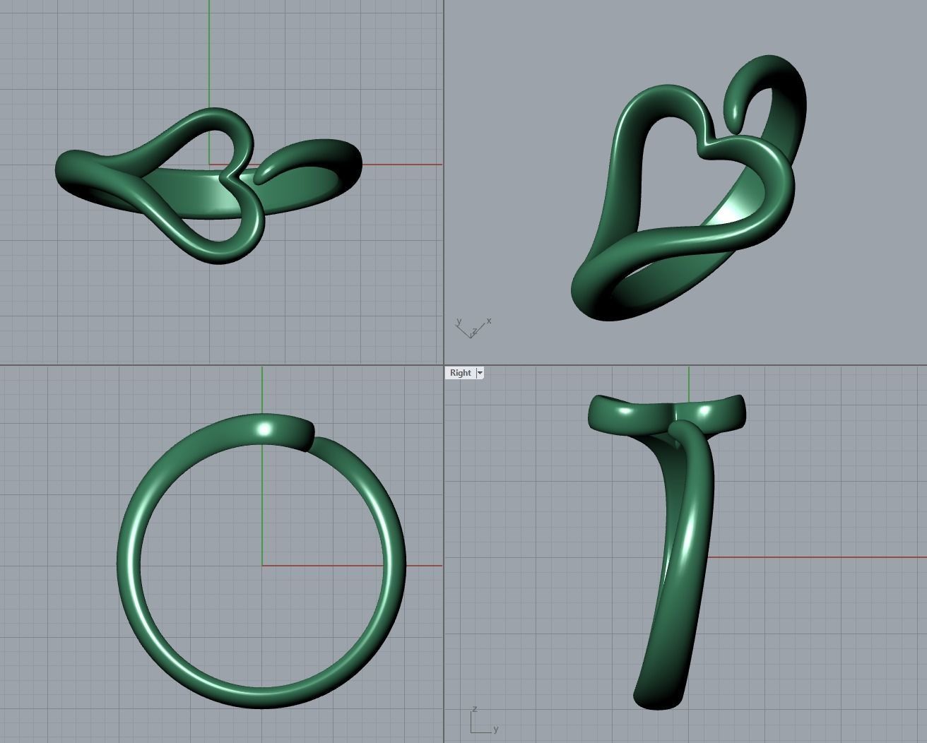 Heart Ring 3D print model_8