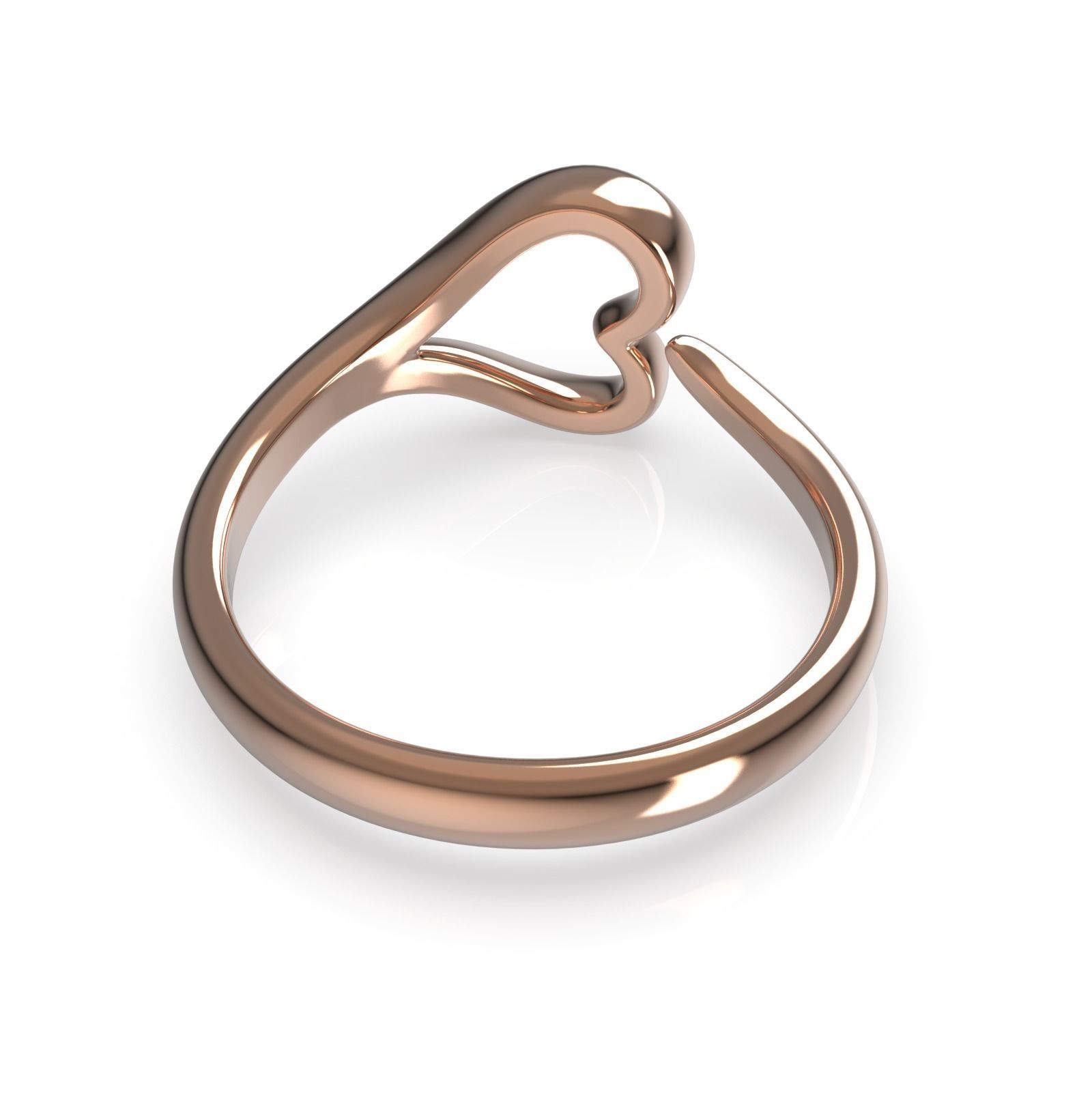 Heart Ring 3D print model_4