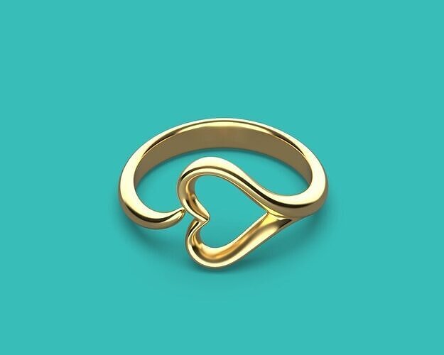 Heart Ring 3D print model