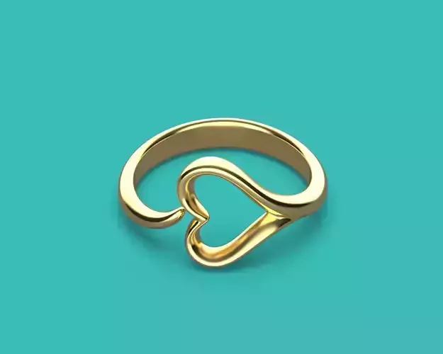 Heart Ring 3D print model