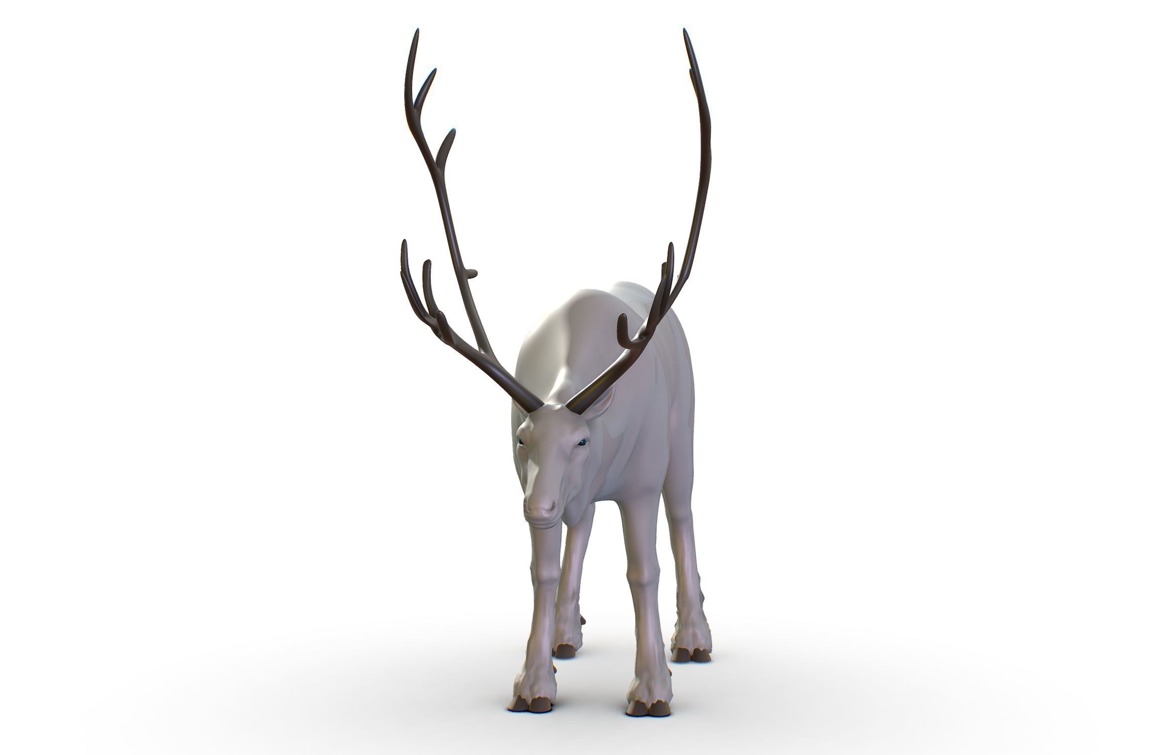 High Poly Realistic Reindeer 3D model_4