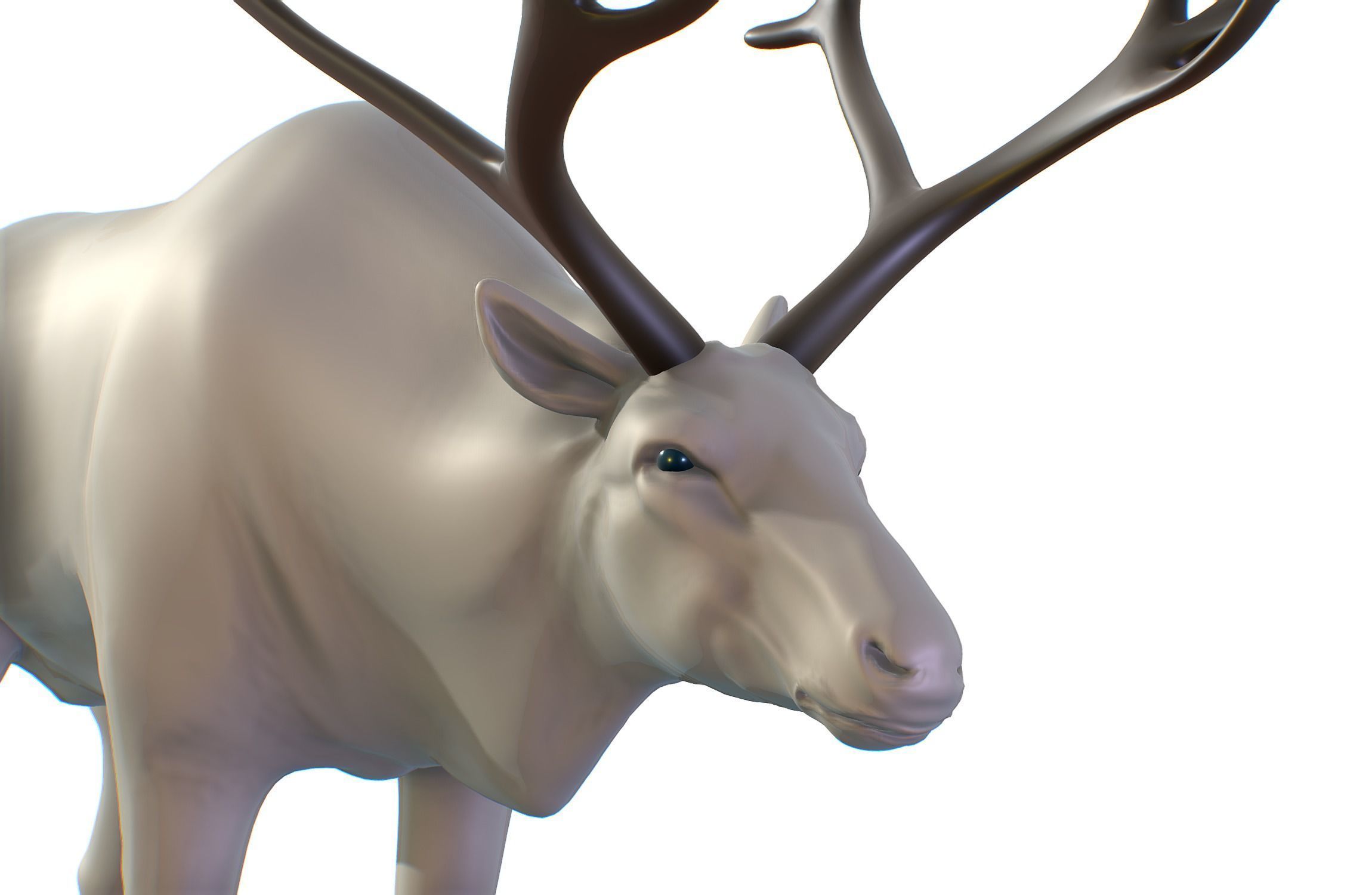 High Poly Realistic Reindeer 3D model_14