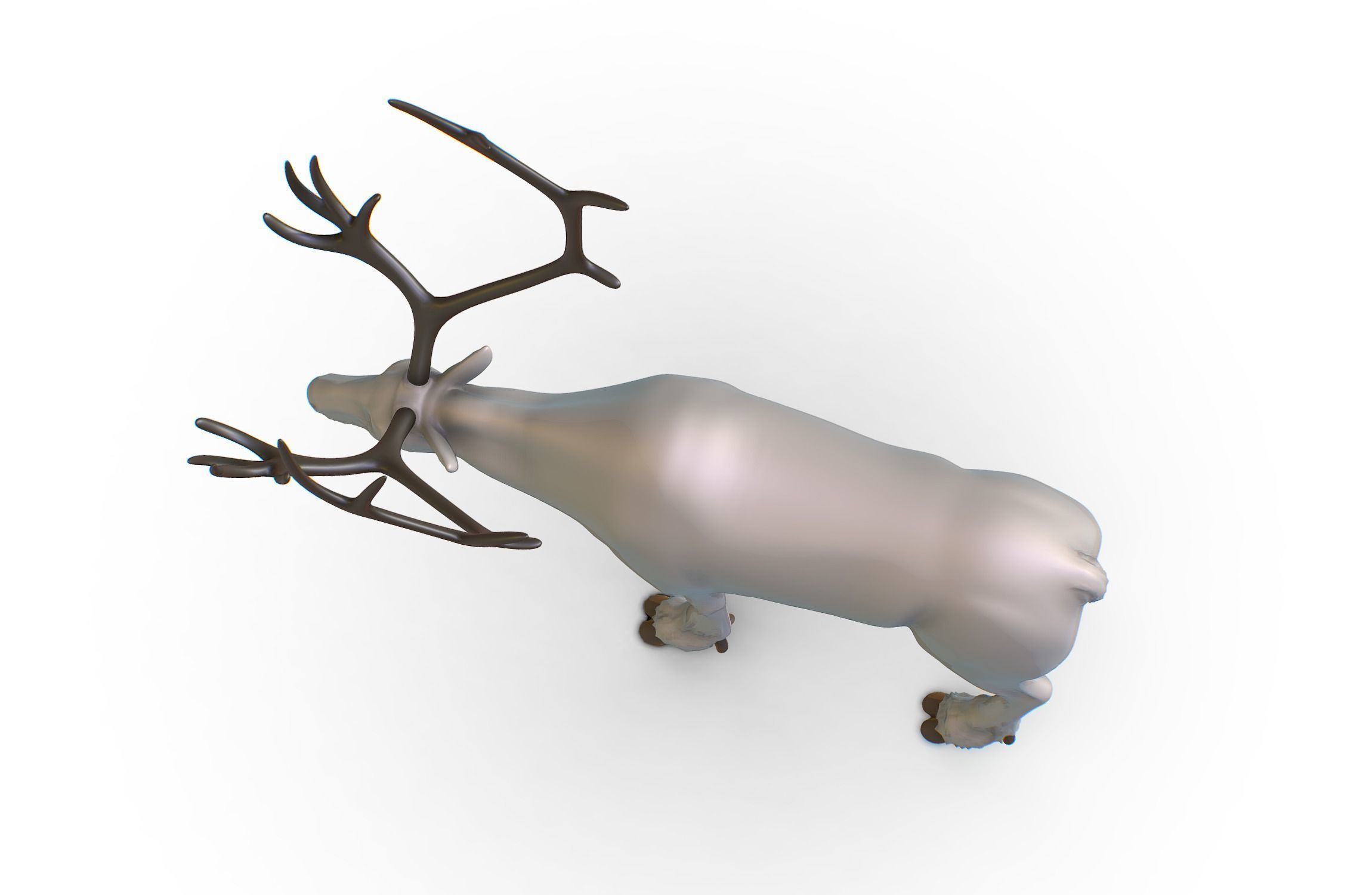 High Poly Realistic Reindeer 3D model_9