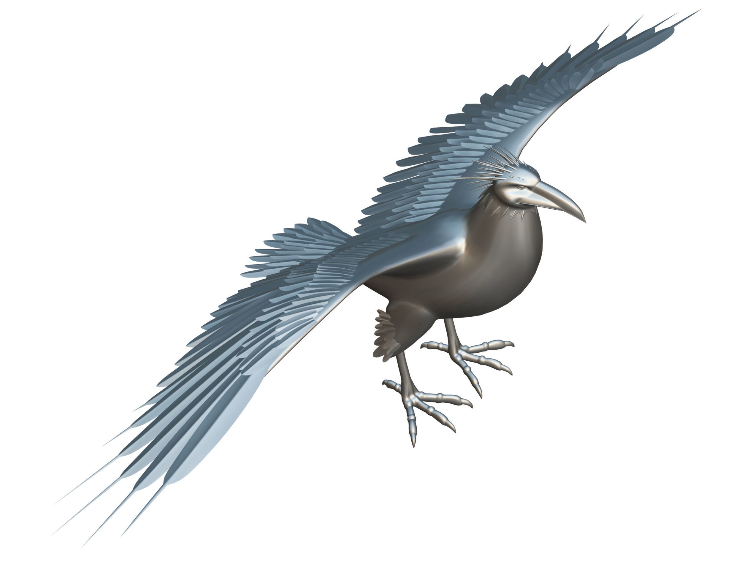 High Poly the Mythical Bird Predator Roc Low-poly 3D model_21