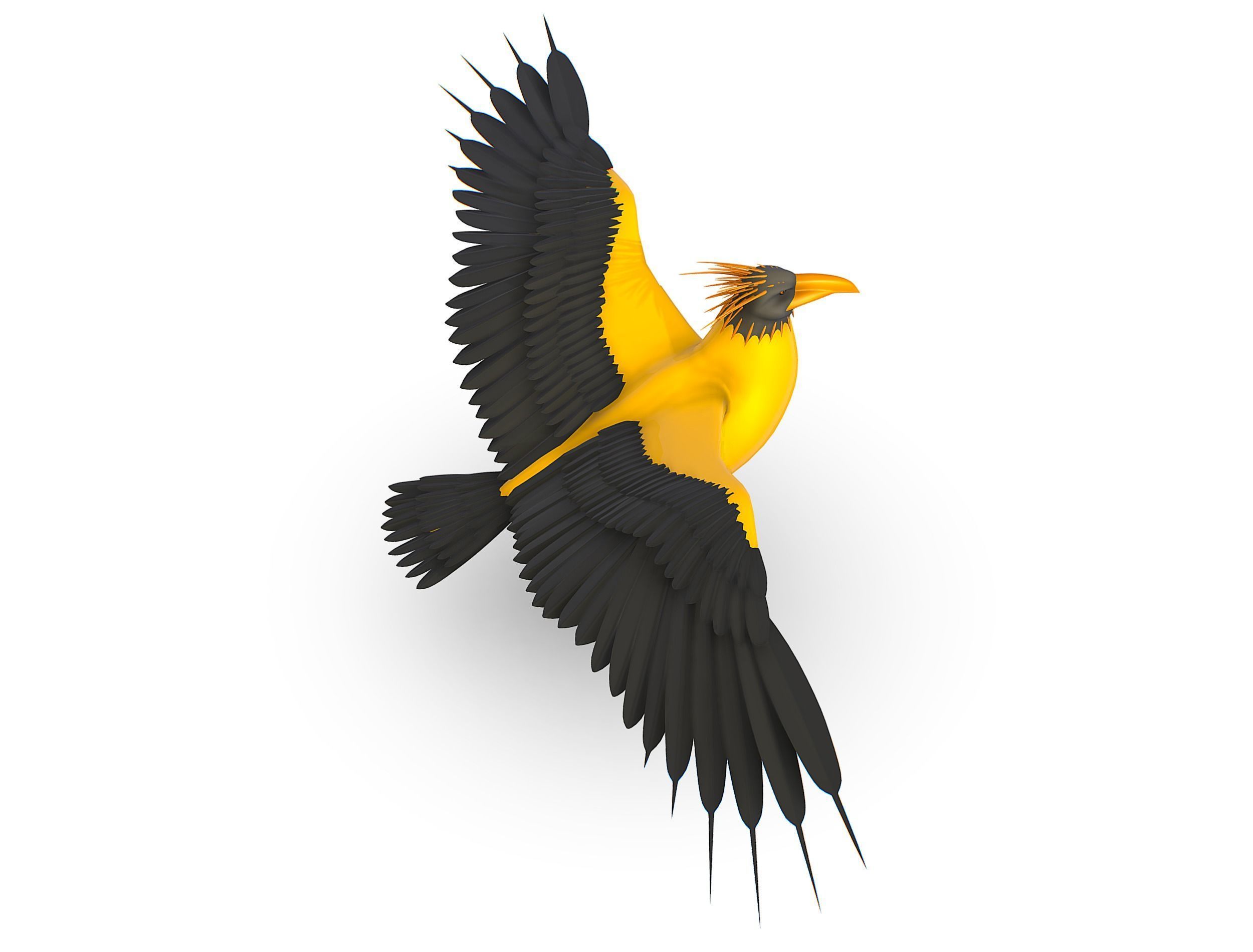 High Poly the Mythical Bird Predator Roc Low-poly 3D model_13