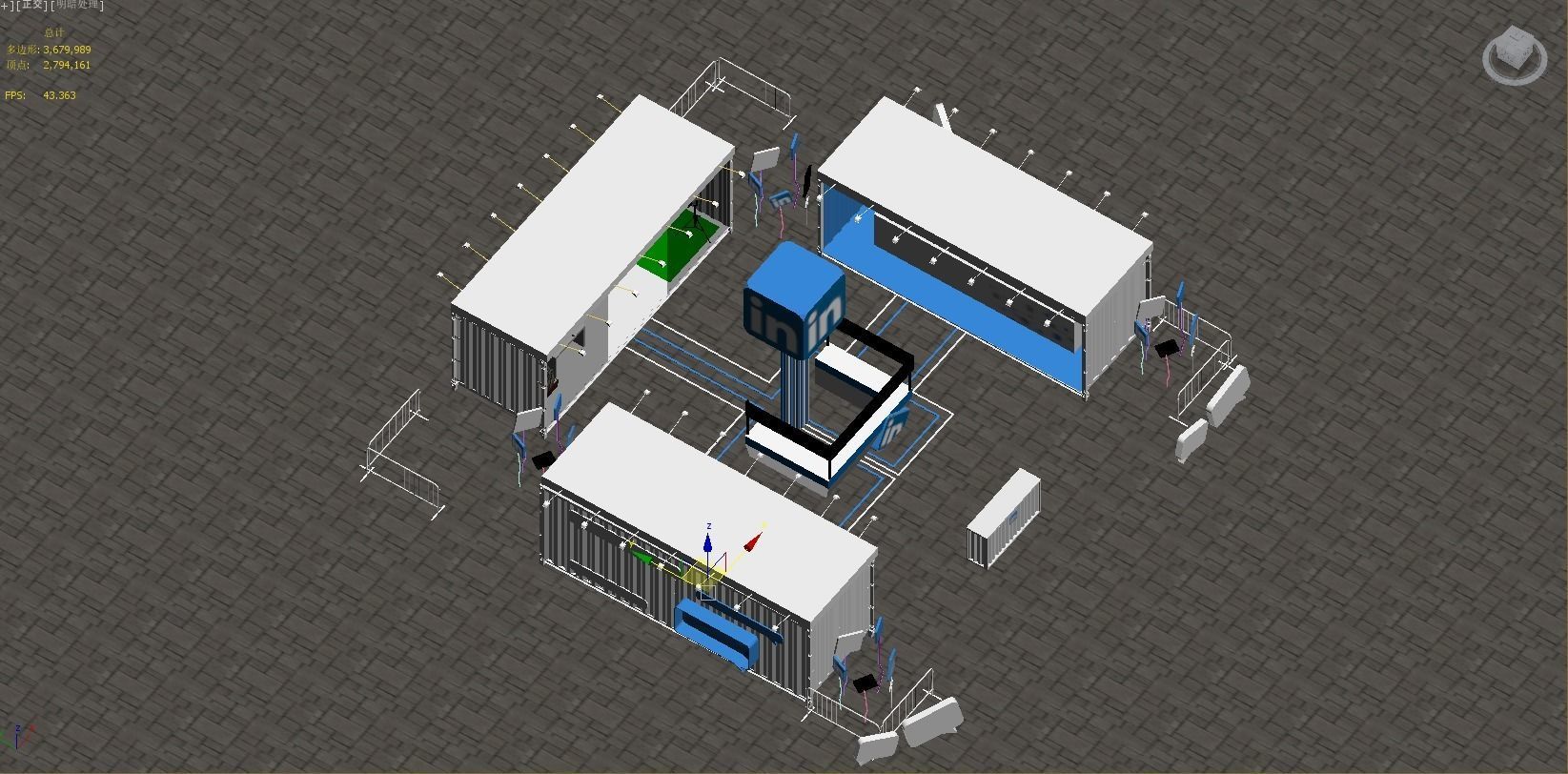 container booth 3D model_13