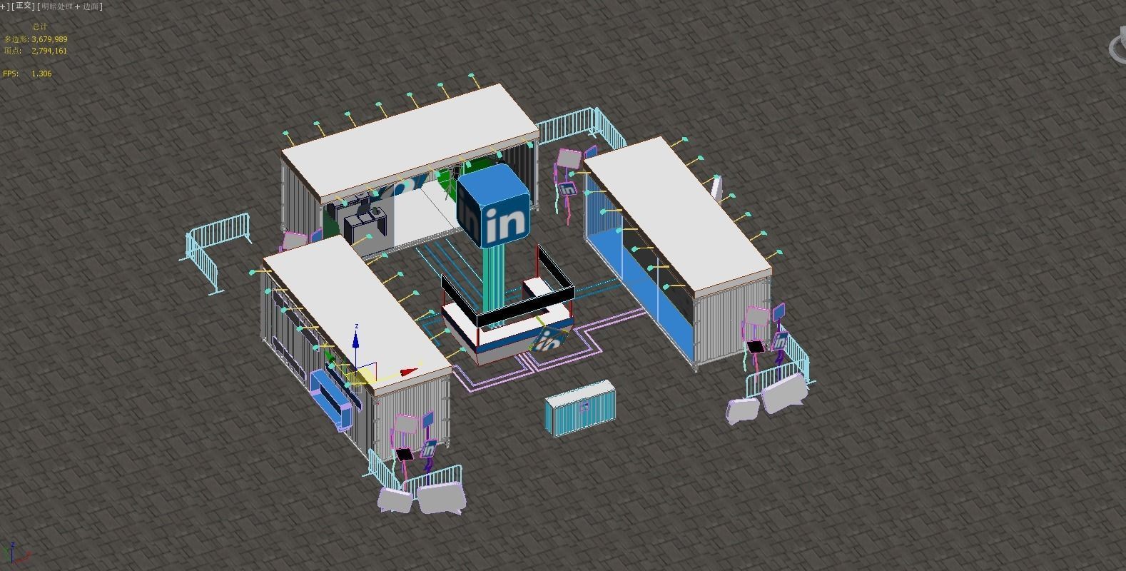 container booth 3D model_14