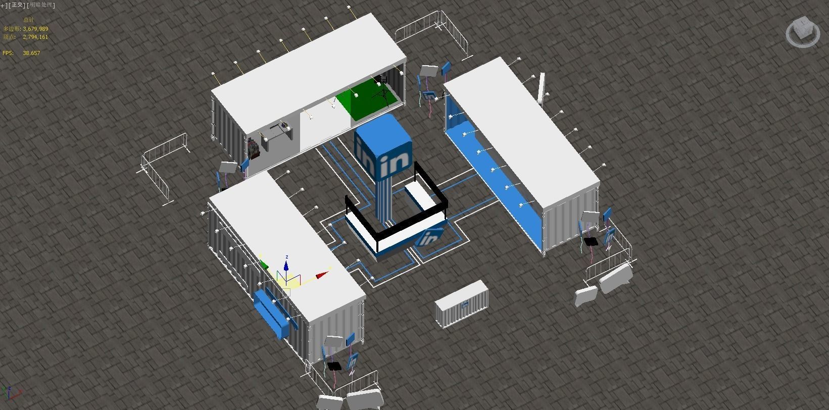container booth 3D model_16