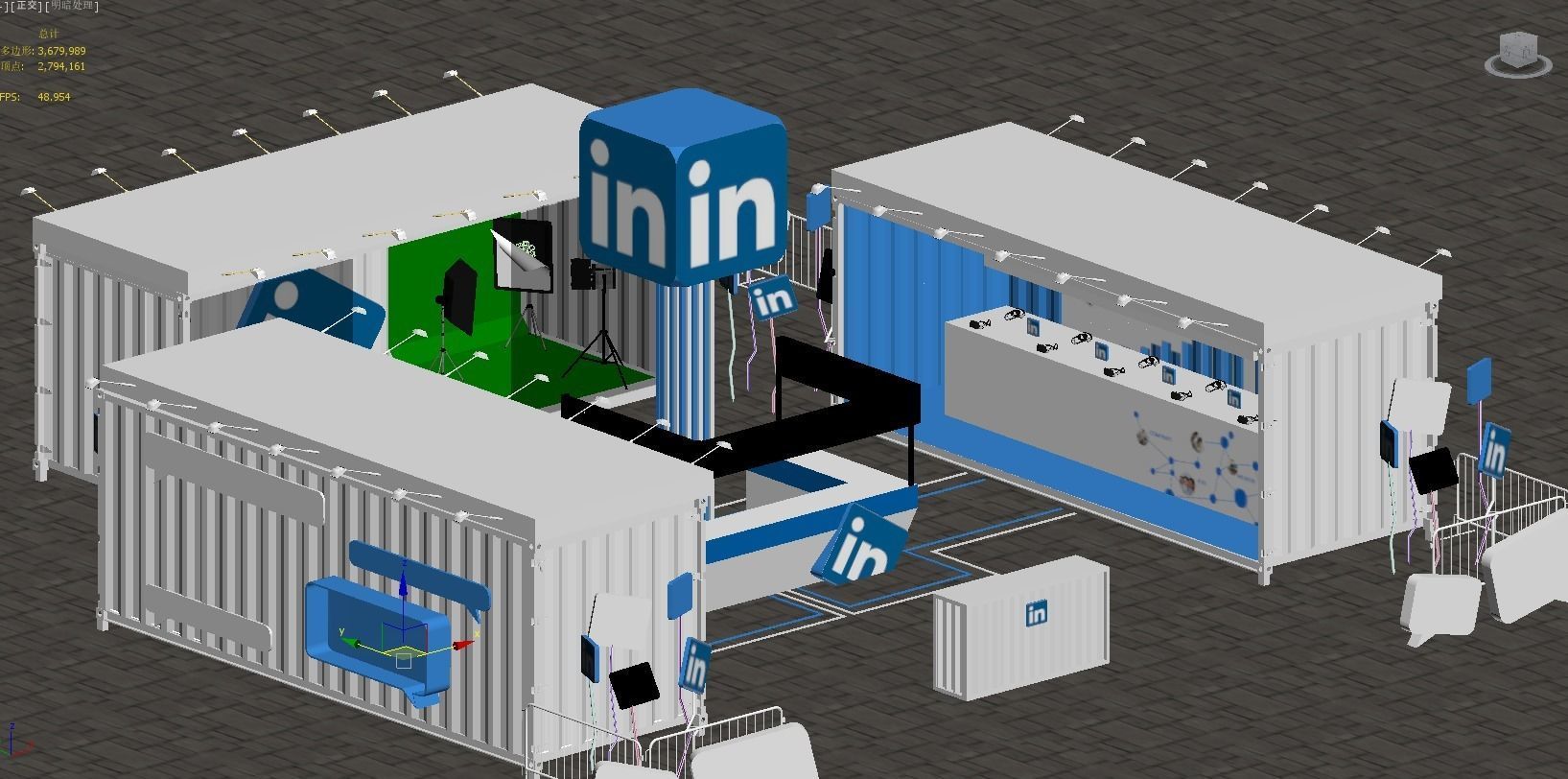 container booth 3D model_9
