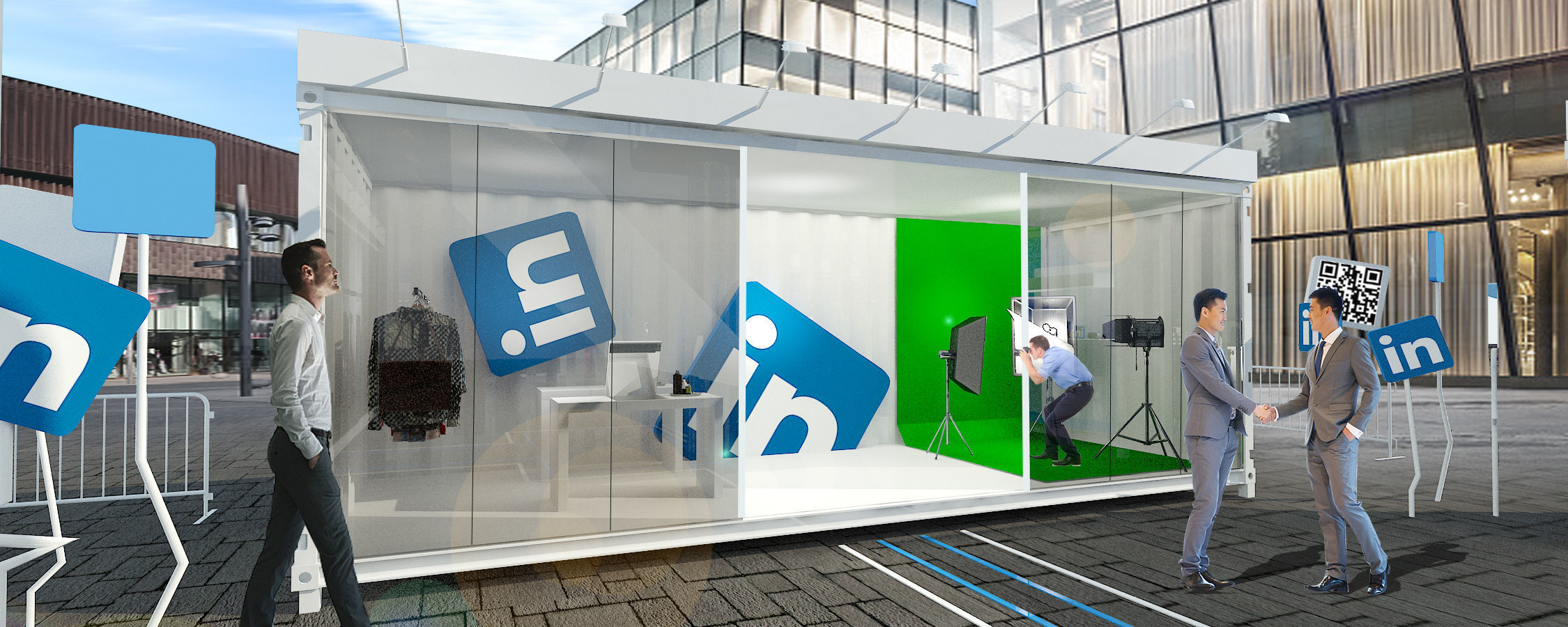 container booth 3D model_4