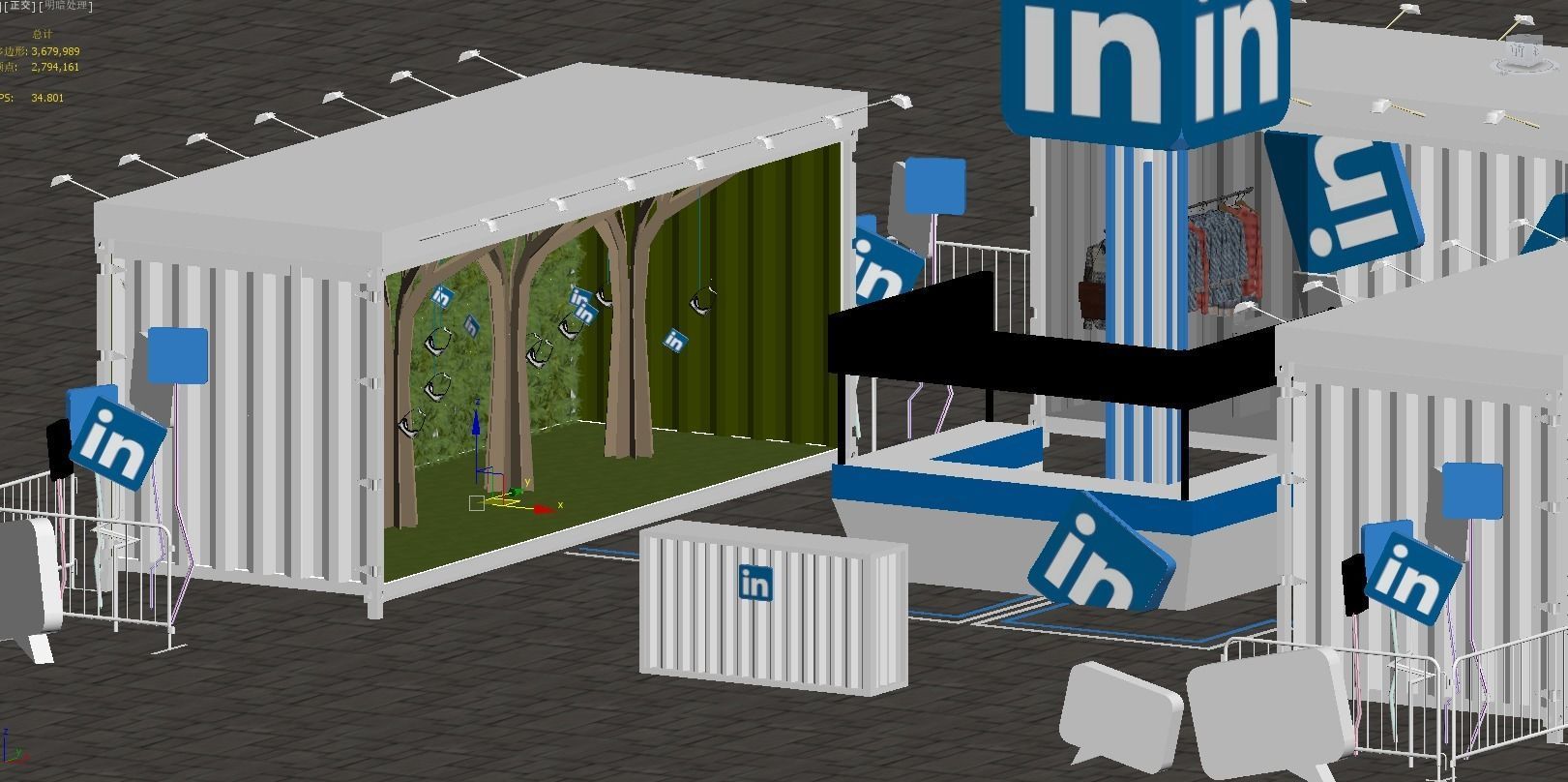 container booth 3D model_10
