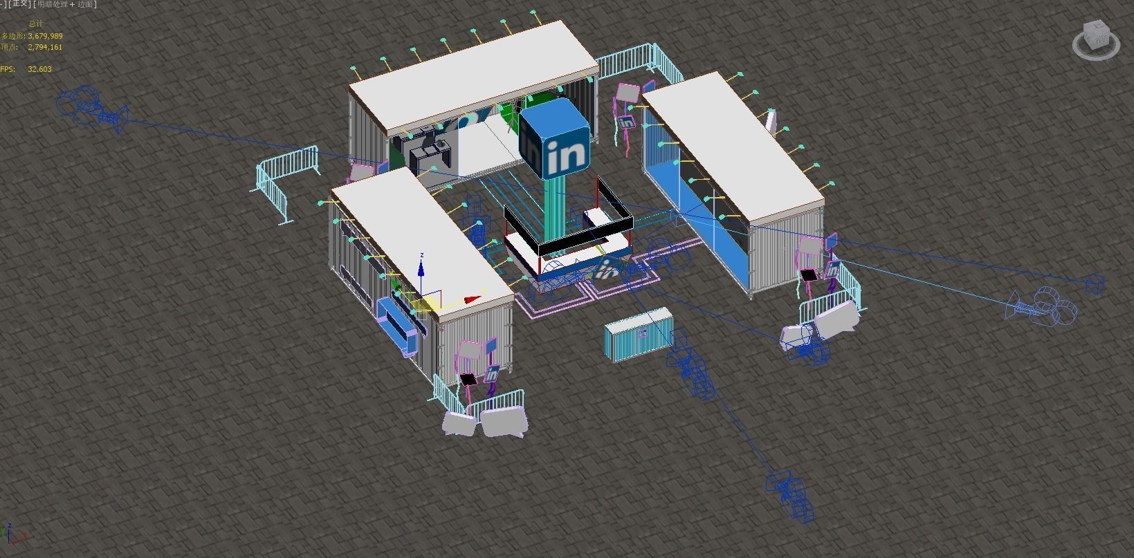 container booth 3D model_11