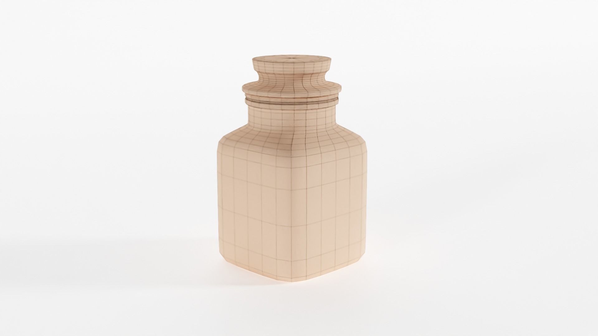 Glass Jar with Mixed Fruit Drops 3D model_5