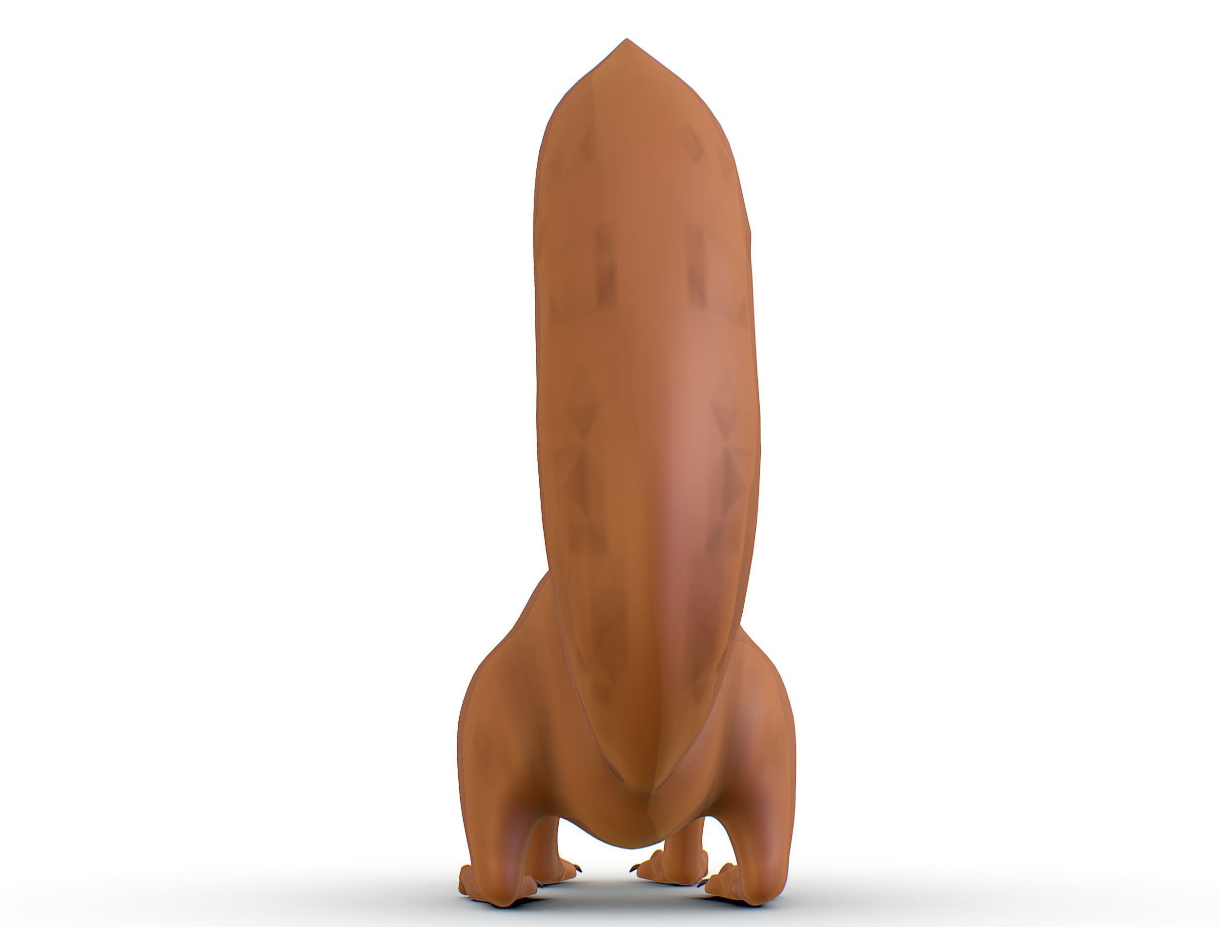 High Poly Forest Wild Red Squirrel Low-poly 3D model_9