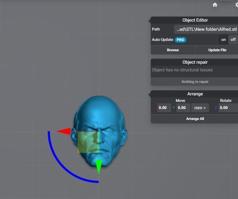 Alfred Pennyworth - Headsculpt for Action figures 3D print model_6