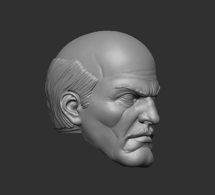 Alfred Pennyworth - Headsculpt for Action figures 3D print model_4