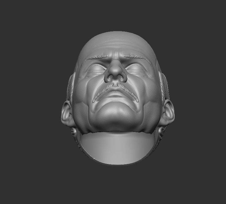 Alfred Pennyworth - Headsculpt for Action figures 3D print model_3