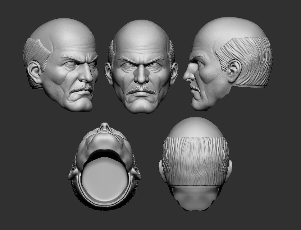 Alfred Pennyworth - Headsculpt for Action figures 3D print model_2