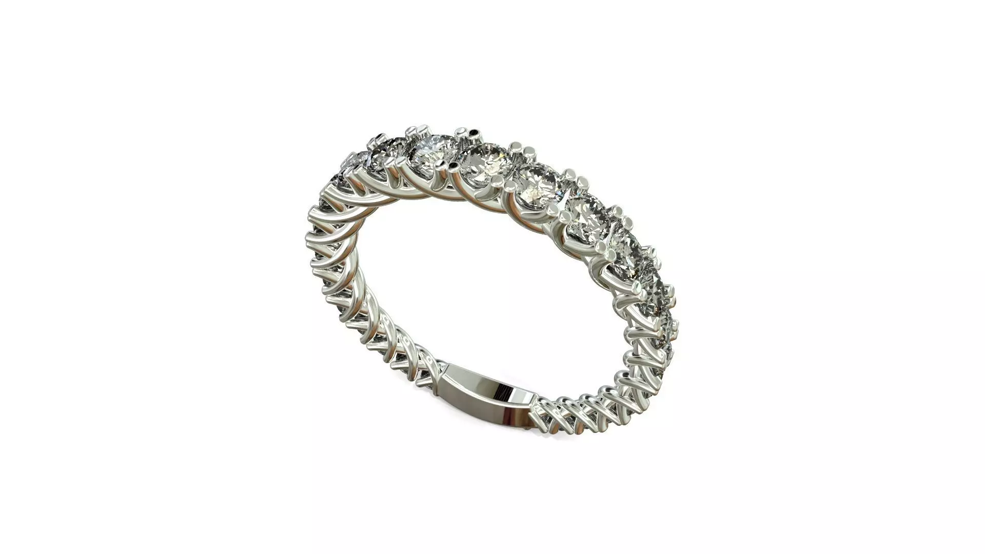 YD164 diamond eternity ring 3D print model_0