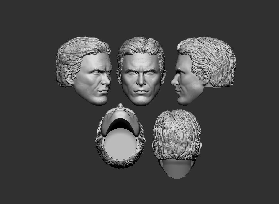 Batman Bale - Headsculpt for Action Figures 3D print model 3D print model_1