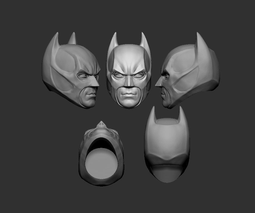 Batman Bale - Headsculpt for Action Figures 3D print model 3D print model_2