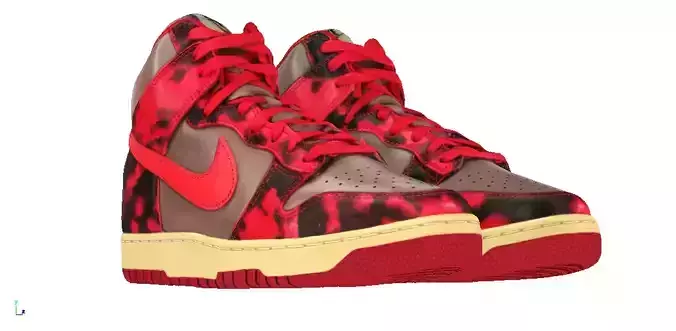 Nike Dunk High 1985 SP RED Camo acid Wsh