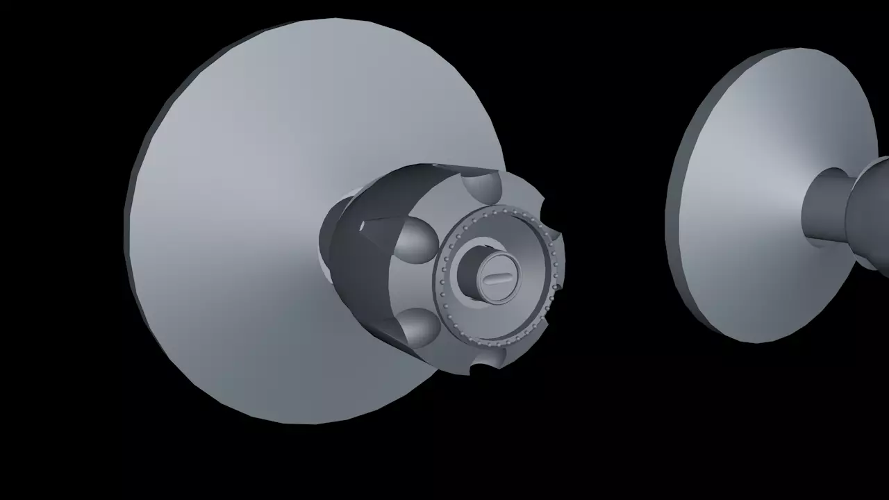 Door Lock Free low-poly 3D model_0