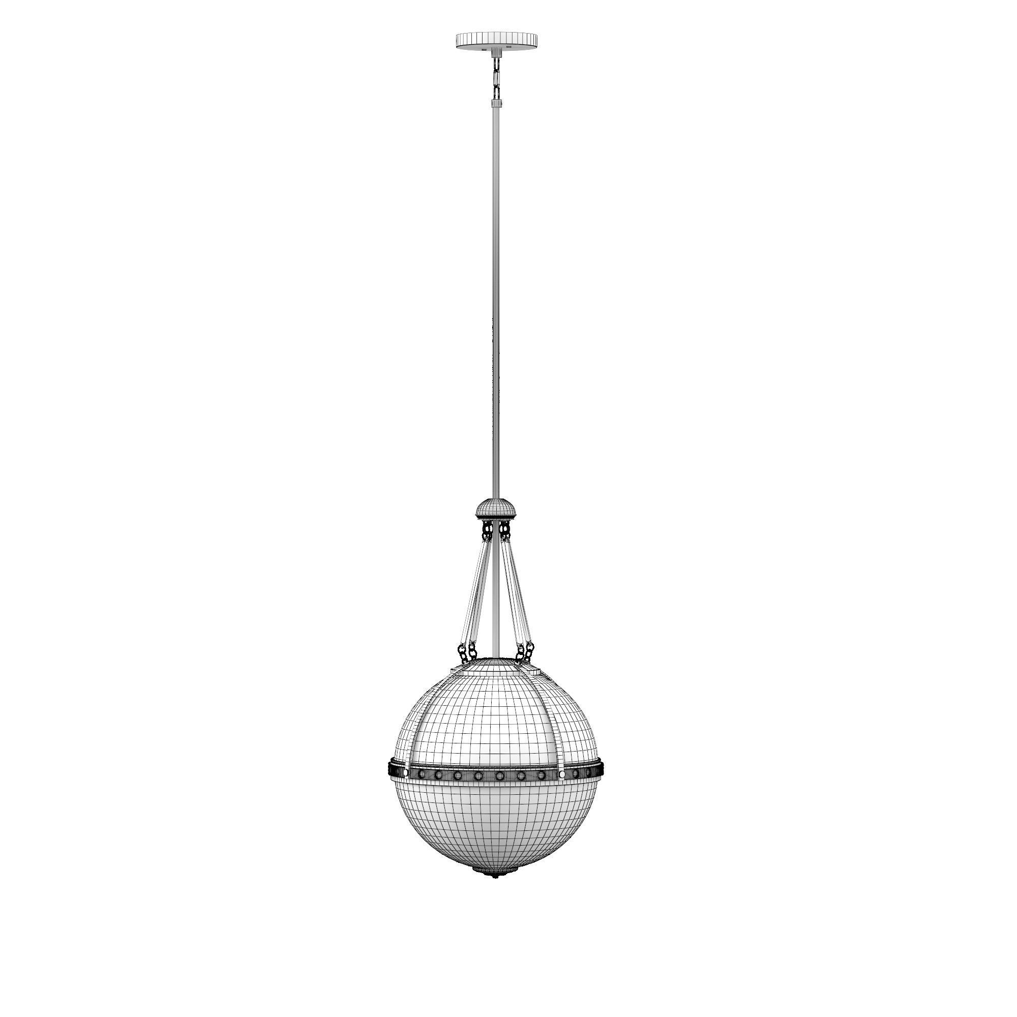 Aster Orb Shape Ceiling Pendant Light 3D model_1