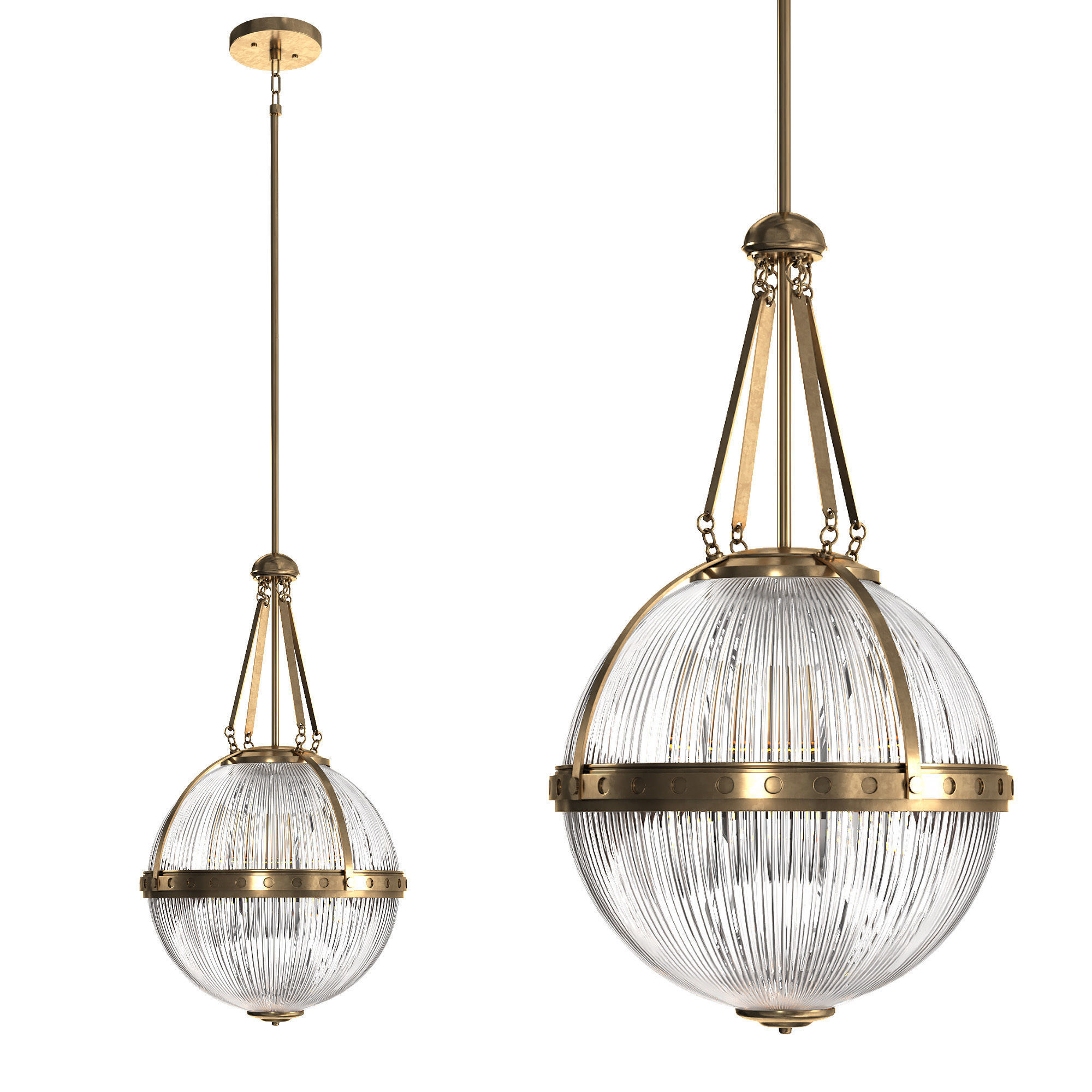 Aster Orb Shape Ceiling Pendant Light 3D model_4