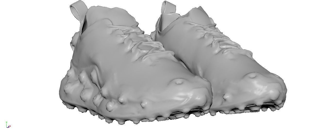 Cyberpunk fashion sneaker Urban Techwear scifi future shoes 3D model_5