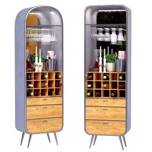 Wardrobe bar with alcohol
