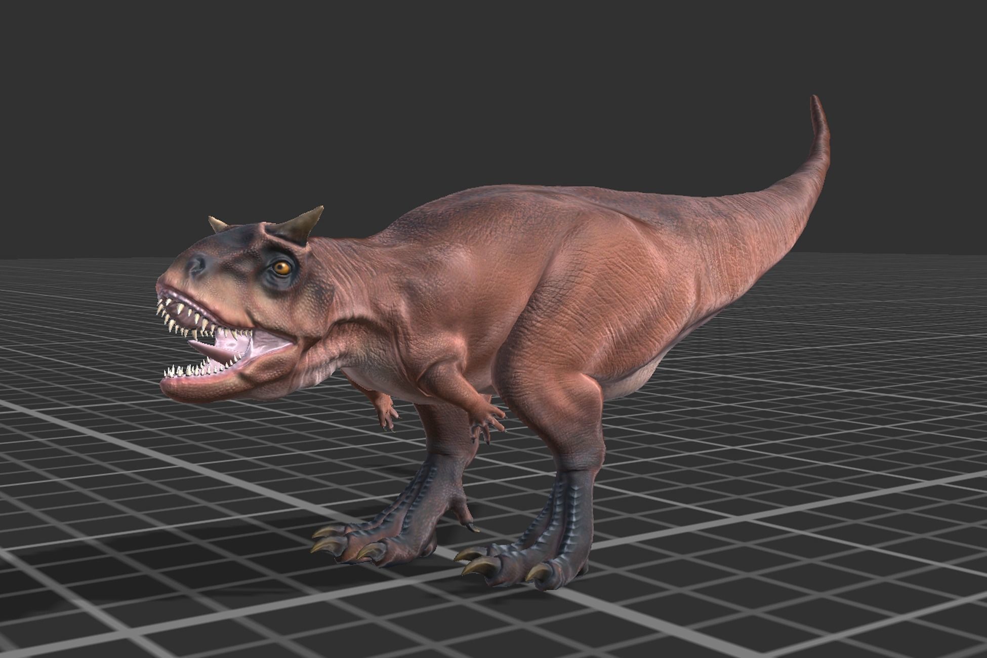 Carnotaurus  Low-poly 3D model_7