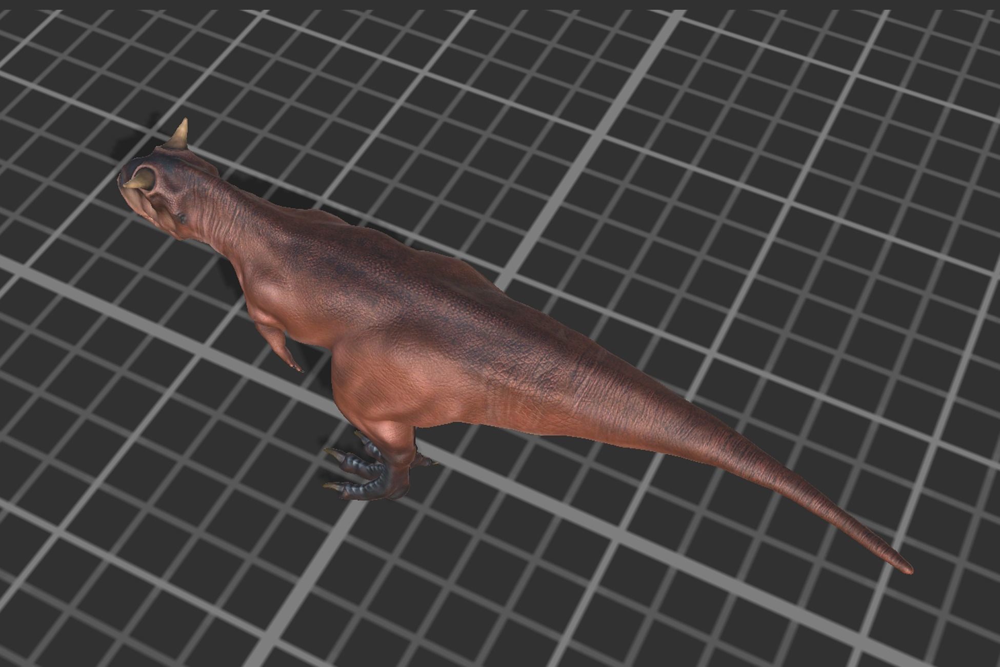 Carnotaurus  Low-poly 3D model_4