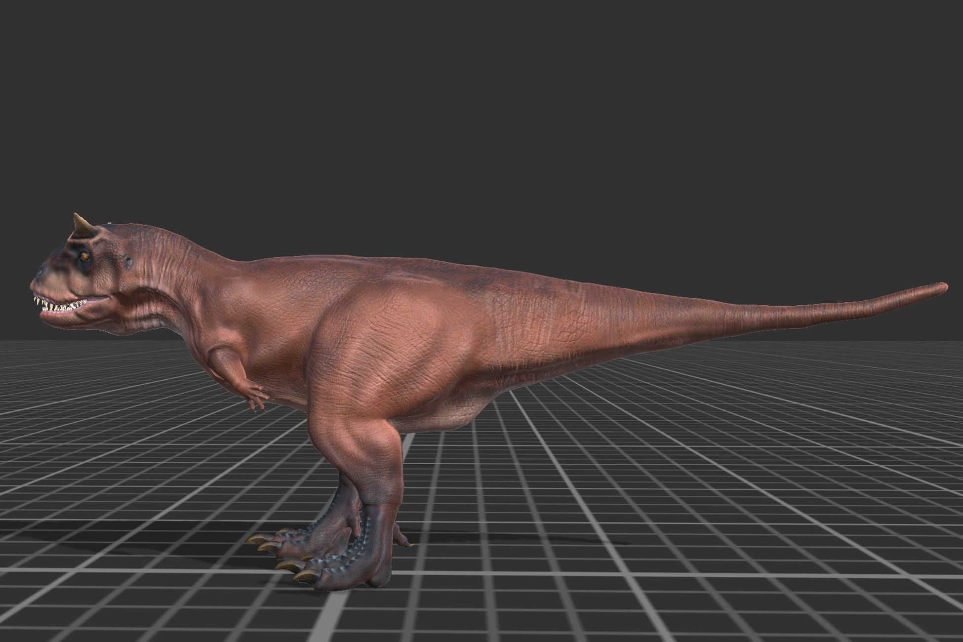 Carnotaurus  Low-poly 3D model_2