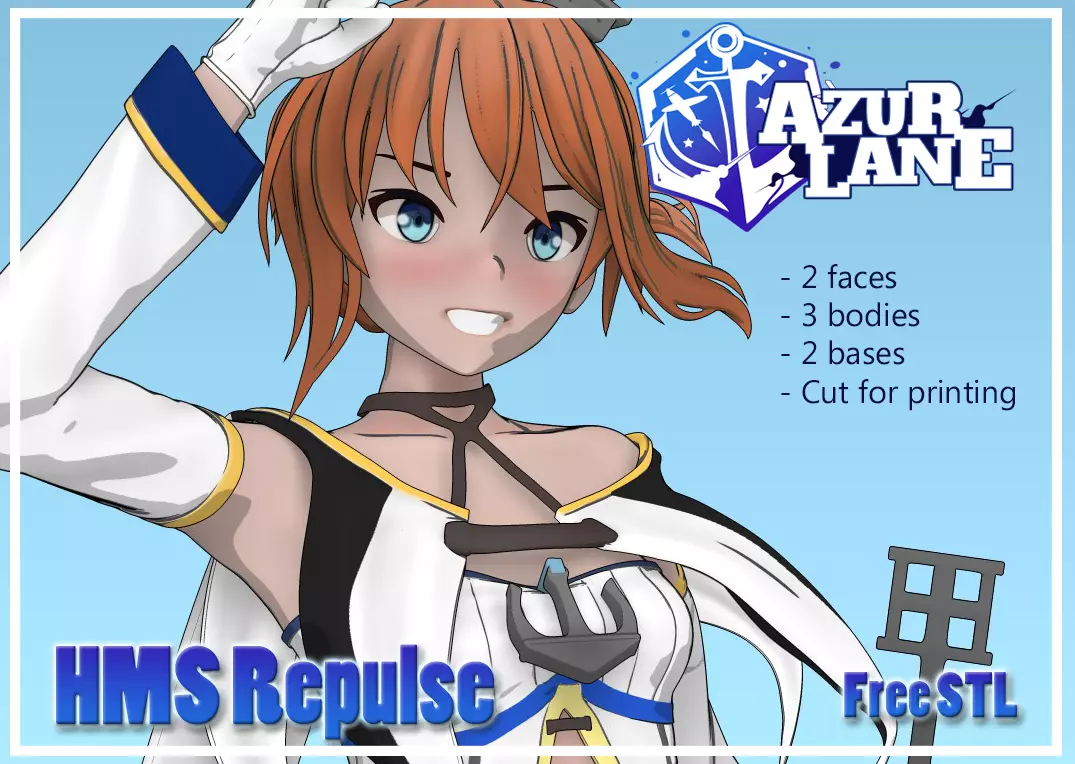 HMS Repulse - Azur Lane Free 3D print model