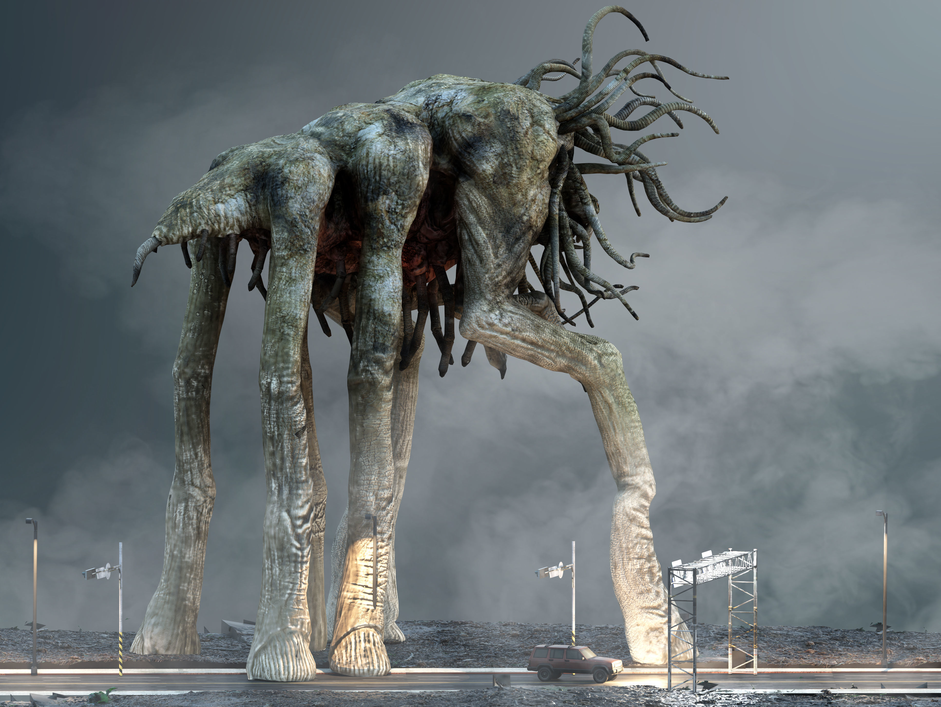 Creature of the Mist Low-poly 3D model_3