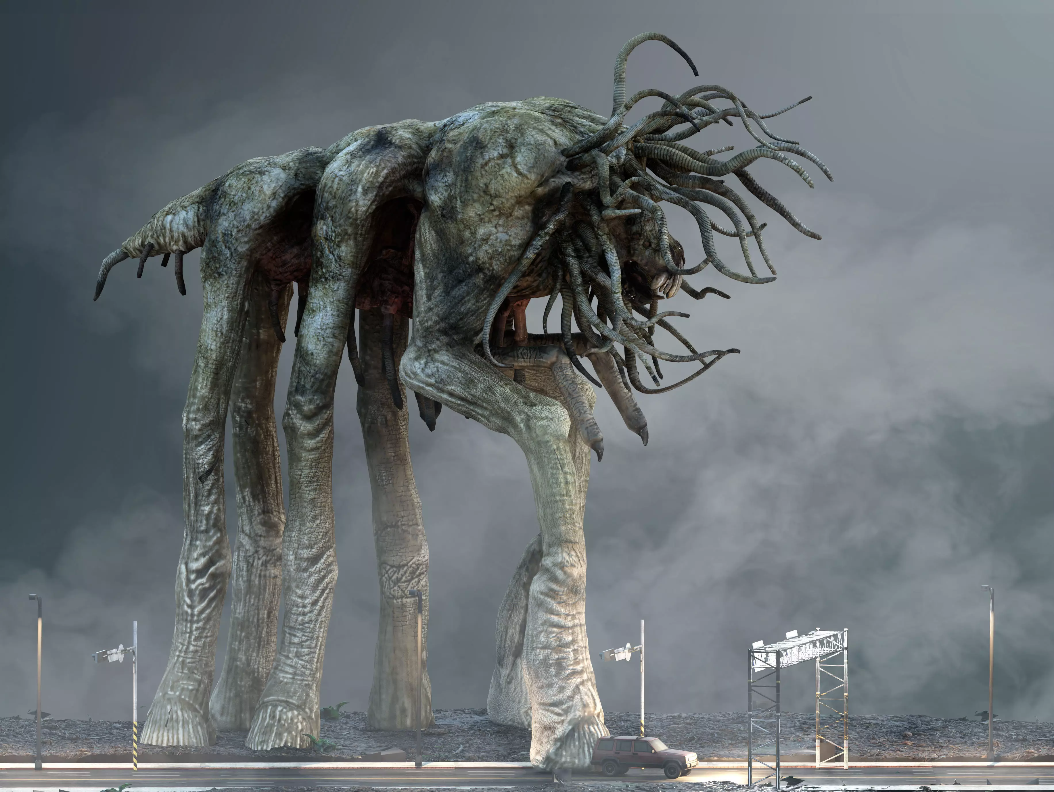 Creature of the Mist Low-poly 3D model_0