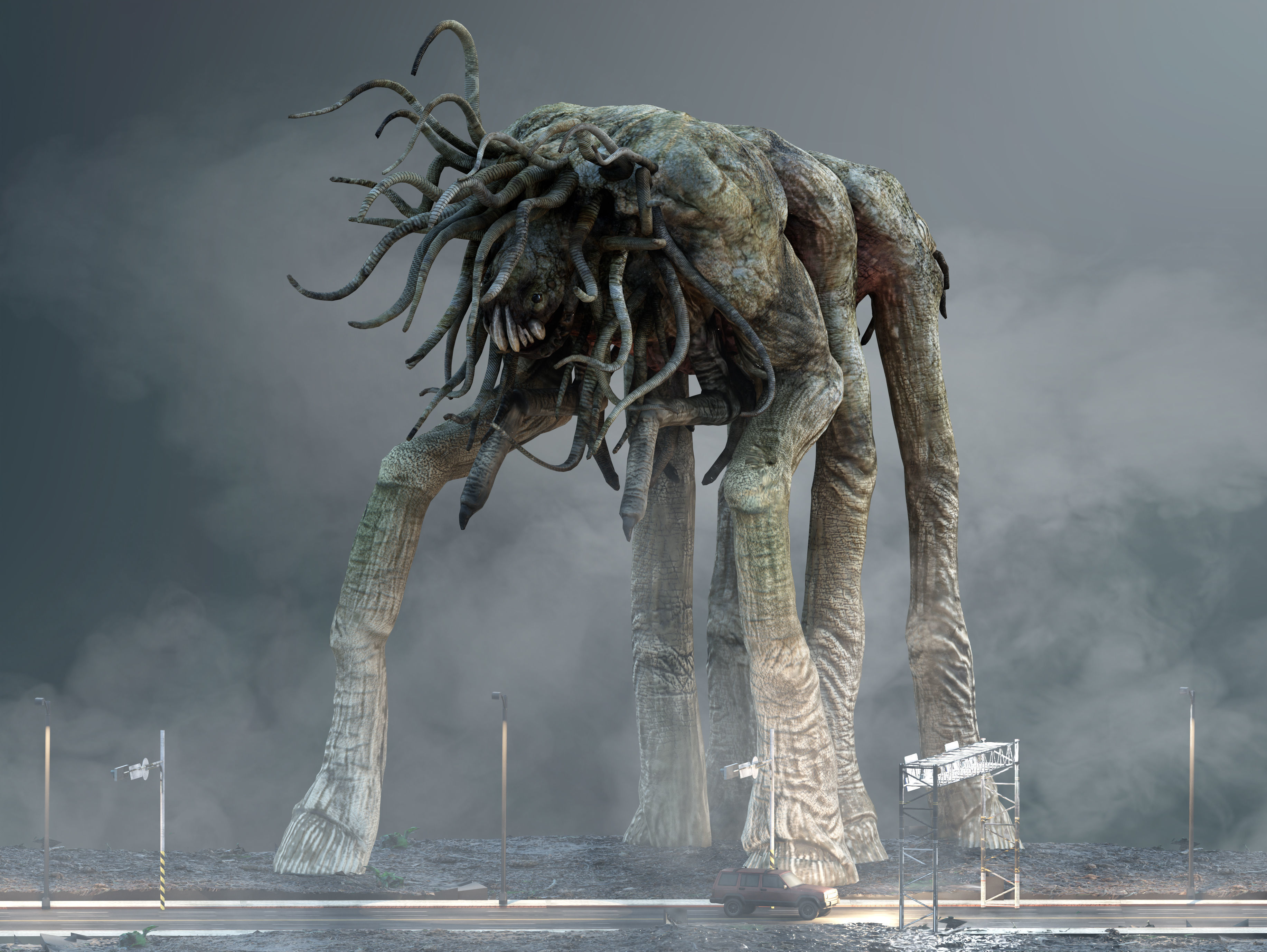 Creature of the Mist Low-poly 3D model_2