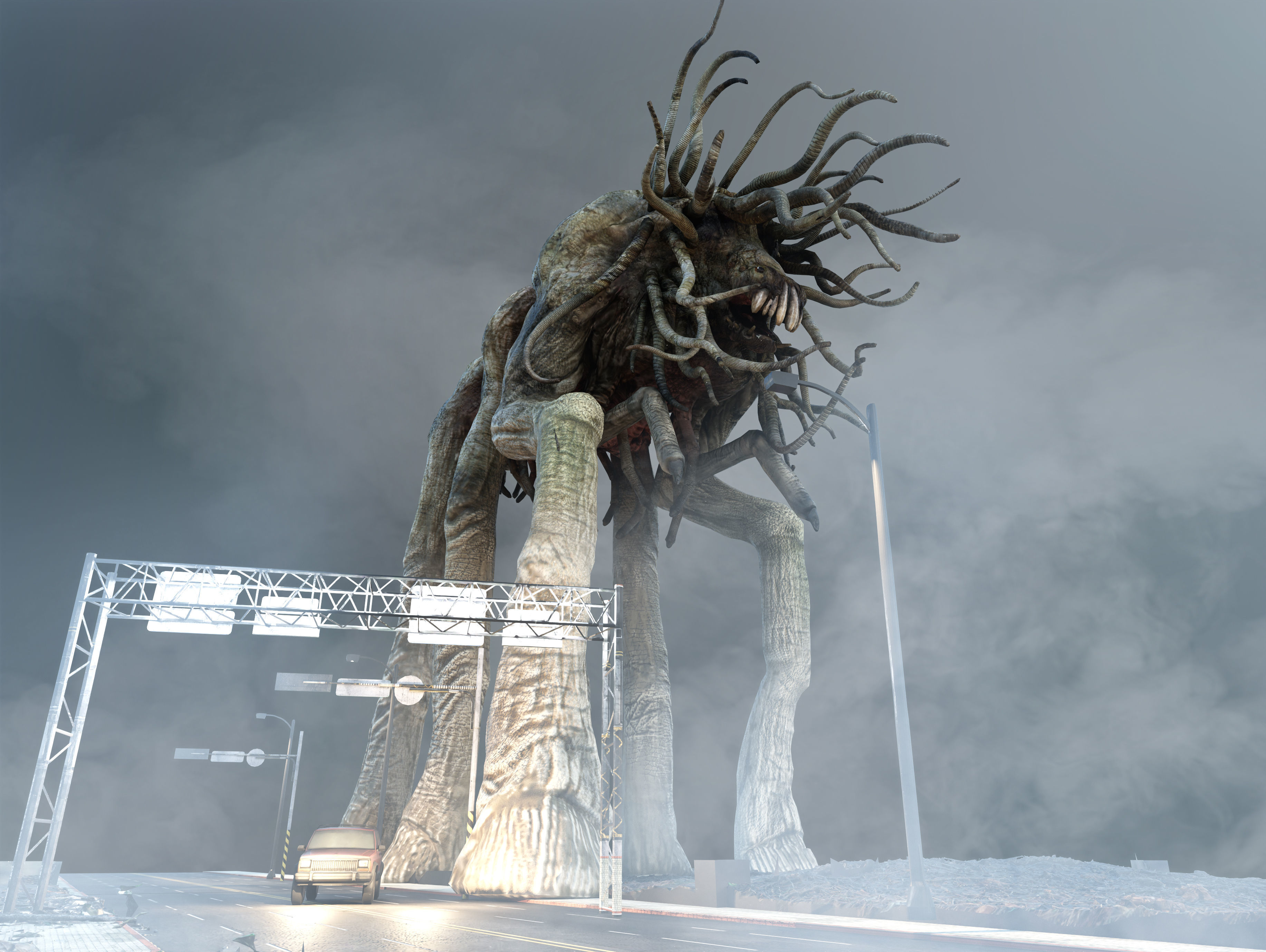 Creature of the Mist Low-poly 3D model_5