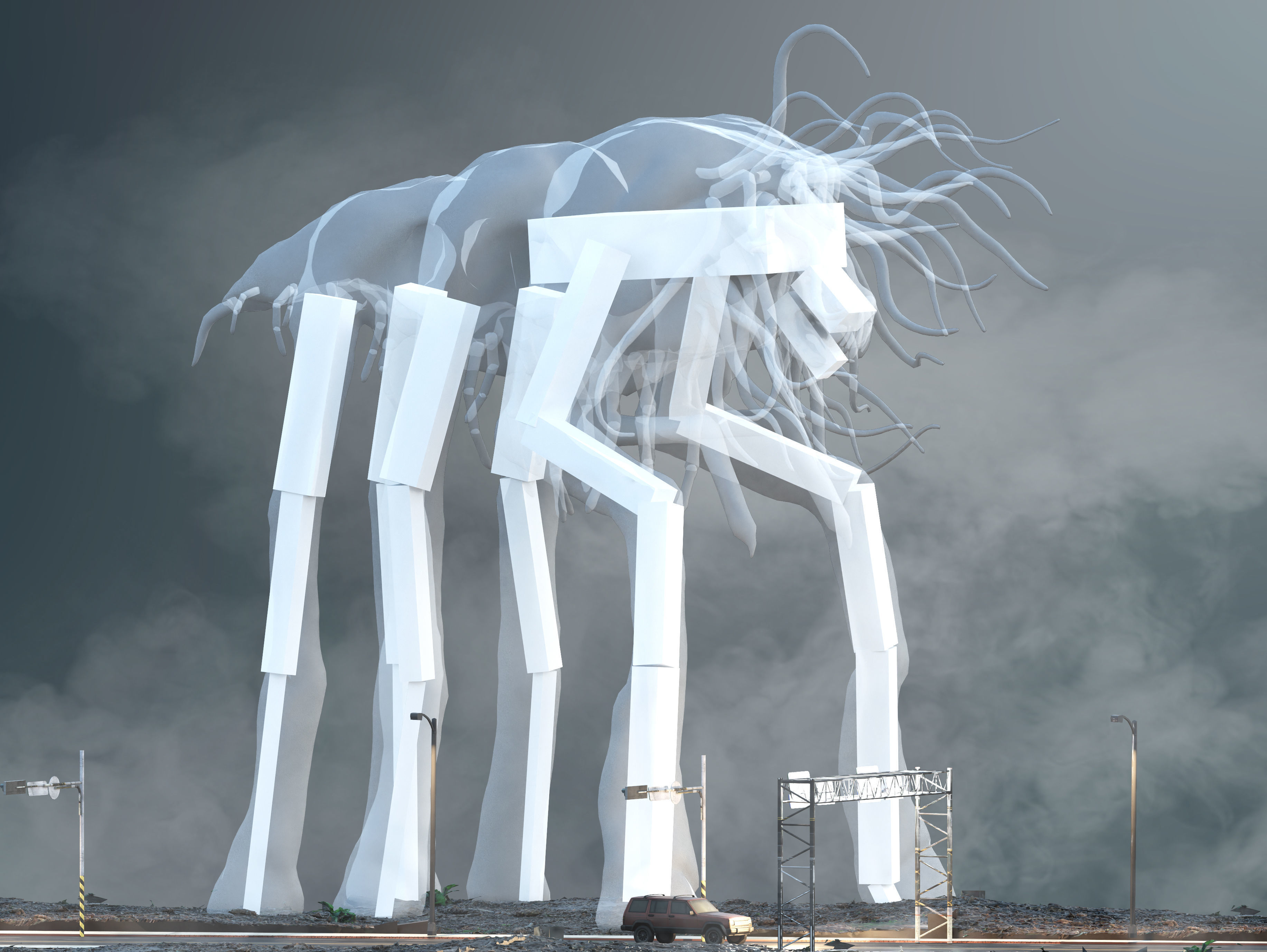 Creature of the Mist Low-poly 3D model_8