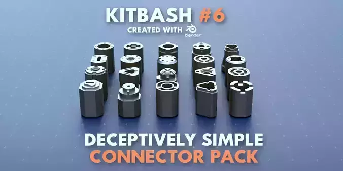 Simple Connector Kitbash Pack 6