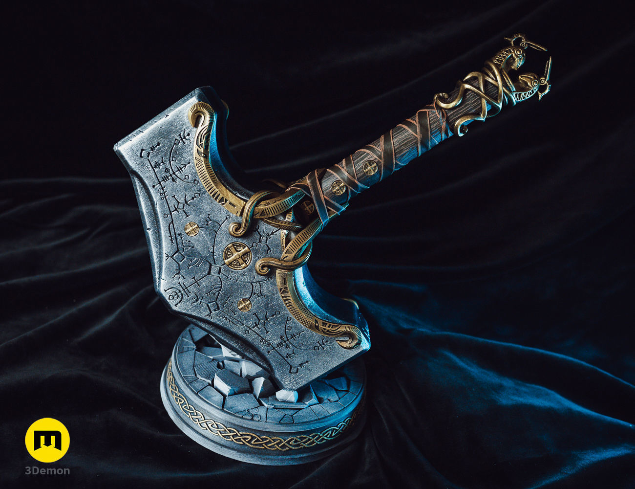 Mjolnir hammer - God of War Ragnarok 3D print model_12