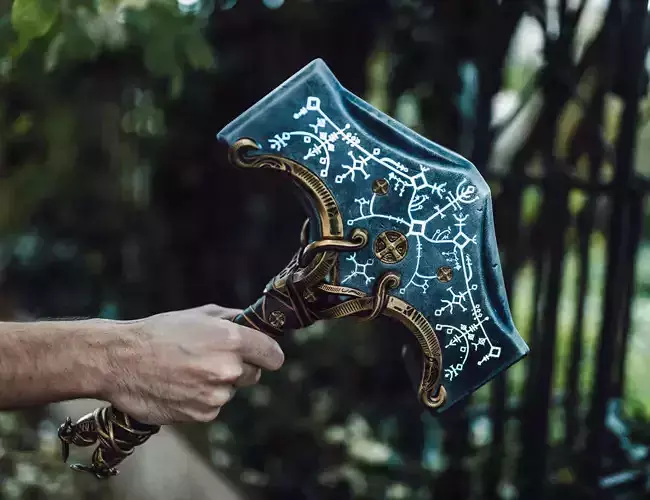 Mjolnir hammer - God of War Ragnarok 3D print model