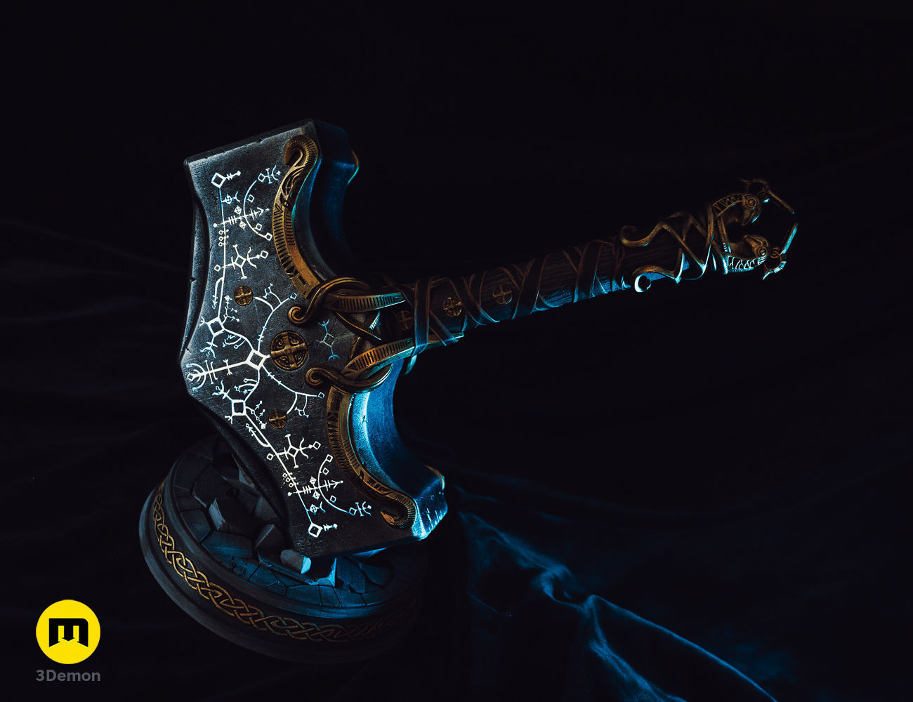 Mjolnir hammer - God of War Ragnarok 3D print model_28