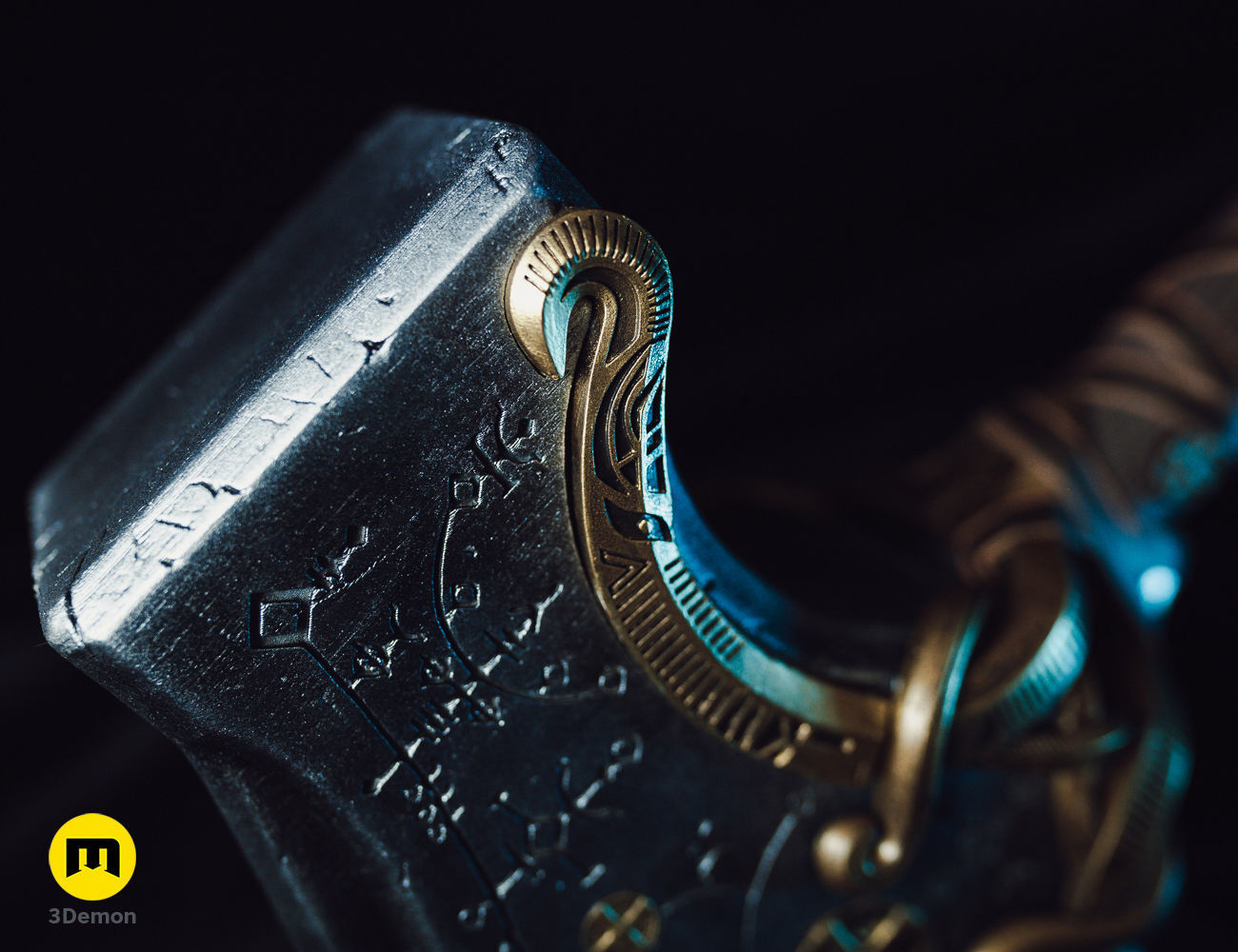 Mjolnir hammer - God of War Ragnarok 3D print model_26