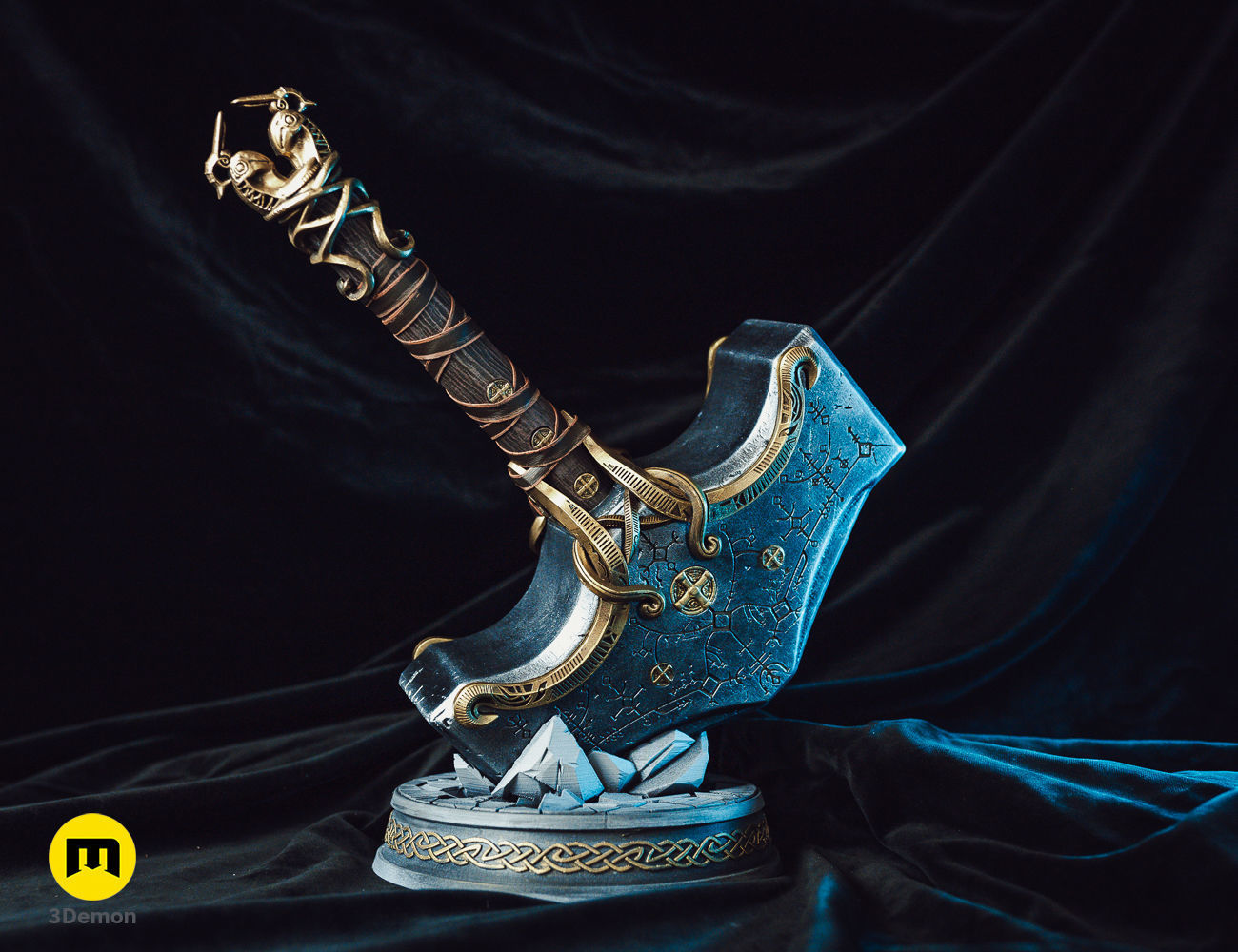 Mjolnir hammer - God of War Ragnarok 3D print model_25