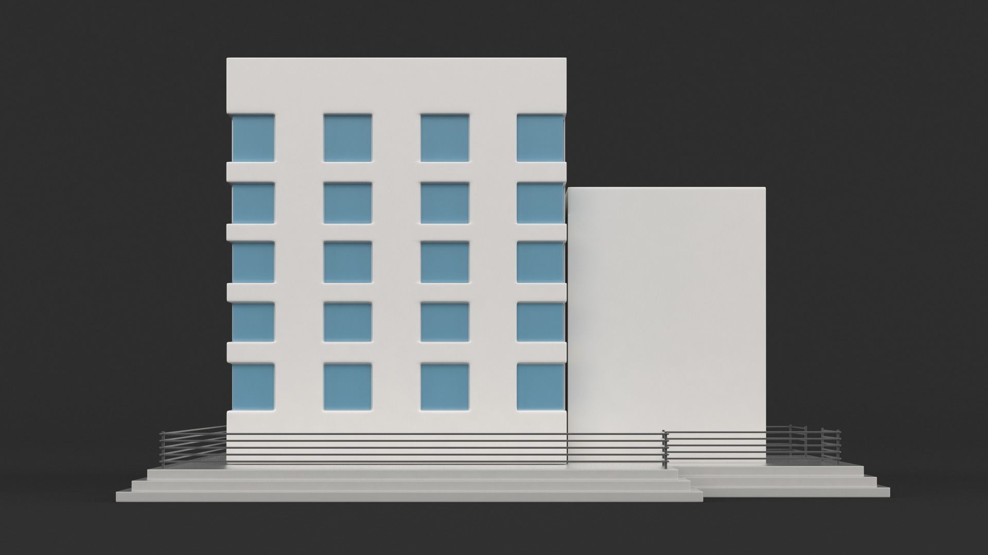 Cartoon Hospital 3D model_3