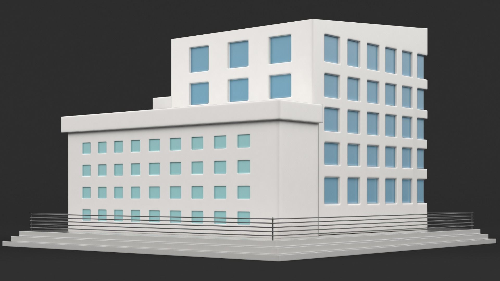 Cartoon Hospital 3D model_5