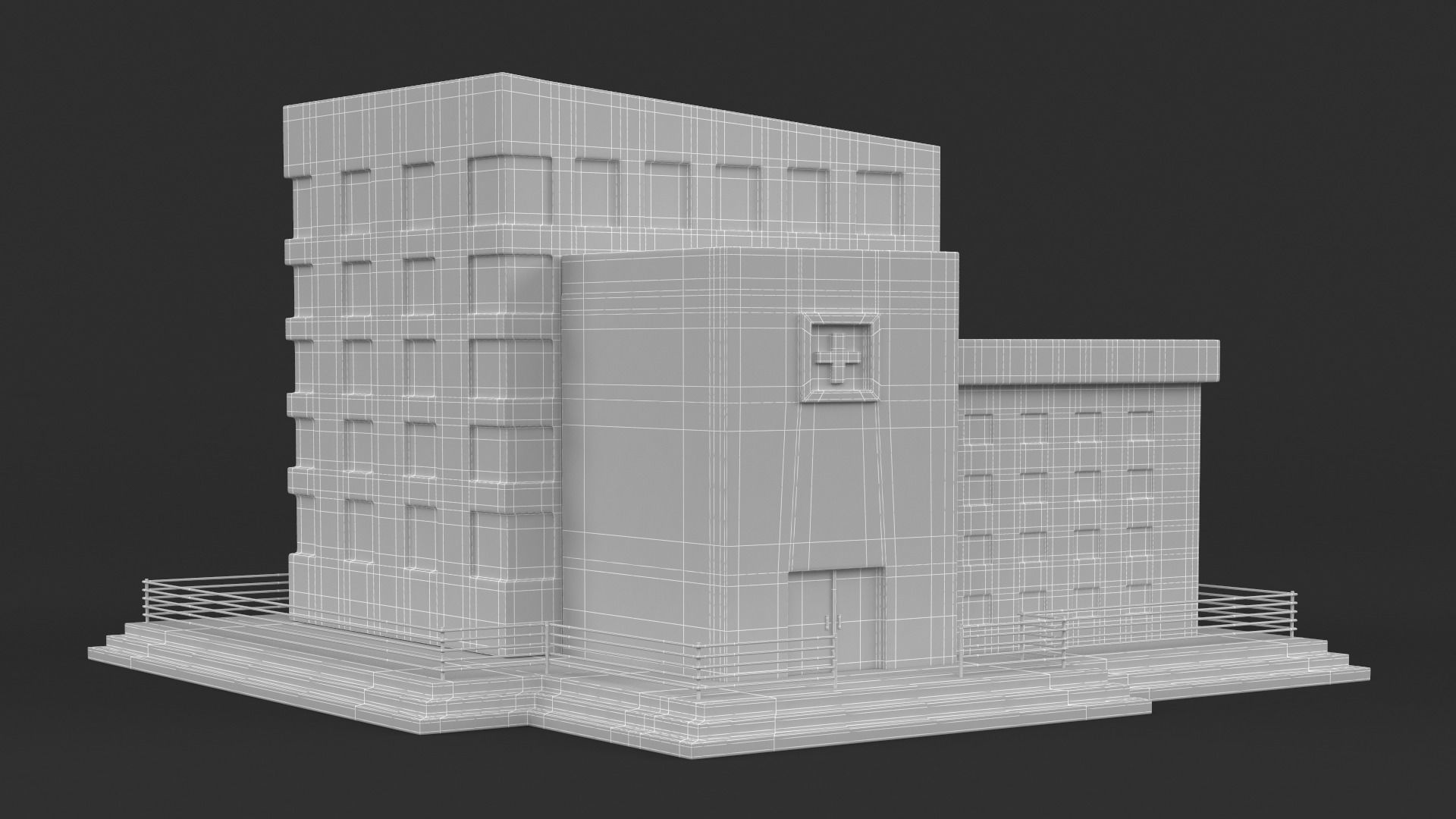 Cartoon Hospital 3D model_9