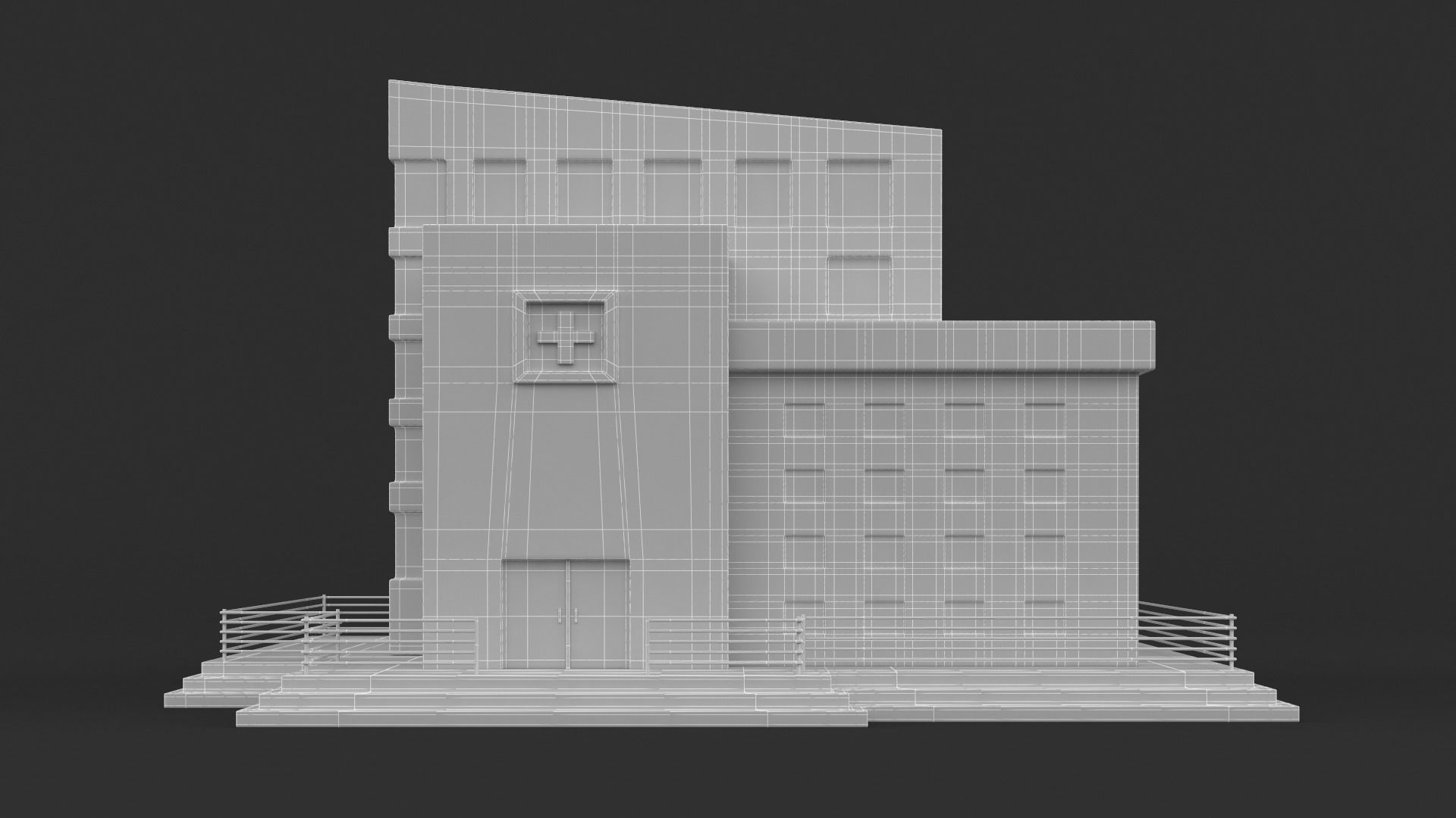 Cartoon Hospital 3D model_8